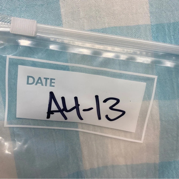 Jane + Delancey Blouse Blue White Check L - Picture 6 of 6